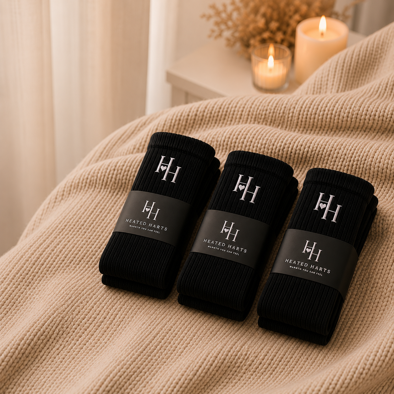 Heated Harts Black Diamond Thermal Socks (Triple pair)