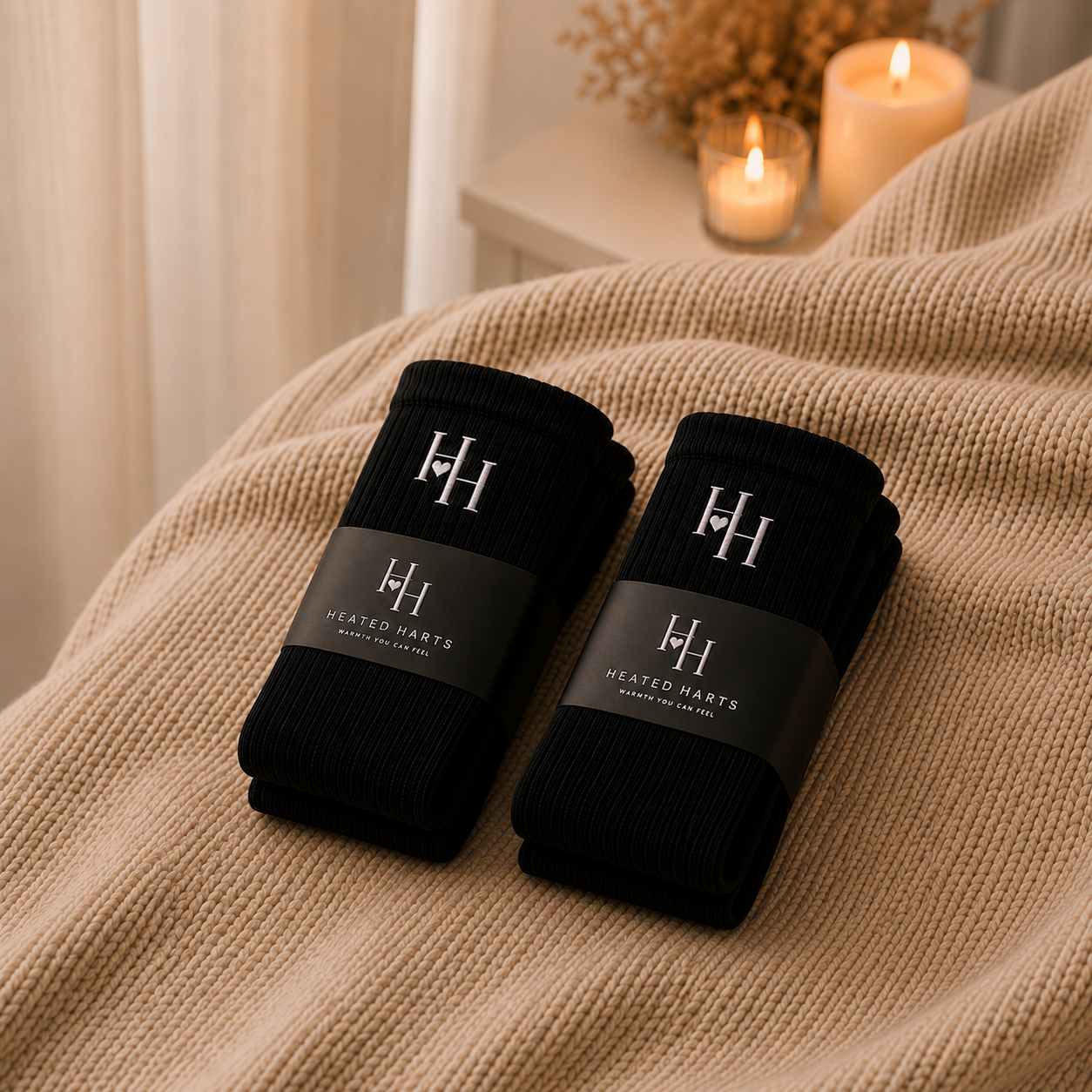 Heated Harts Black Diamond Thermal Socks (Double pair)