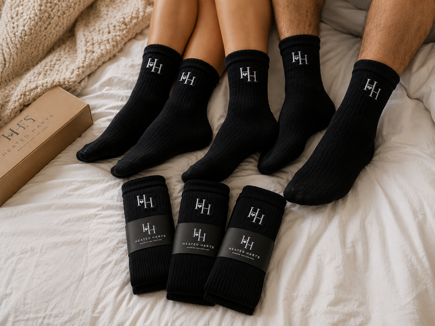 Heated Harts Black Diamond Thermal Socks (Triple pair)